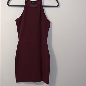 Burgundy crepe dress. Perfect for a GNO!!
